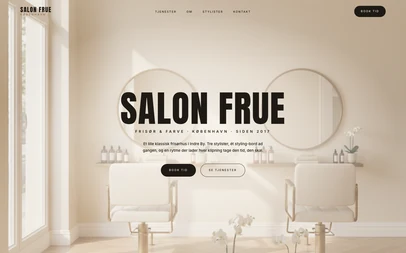 Case: Salon Frue — klassisk frisørsalon i Indre By