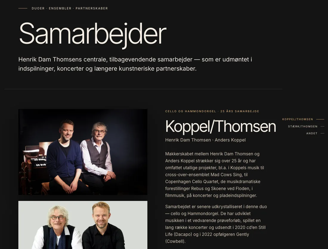 Samarbejder-siden på dansk