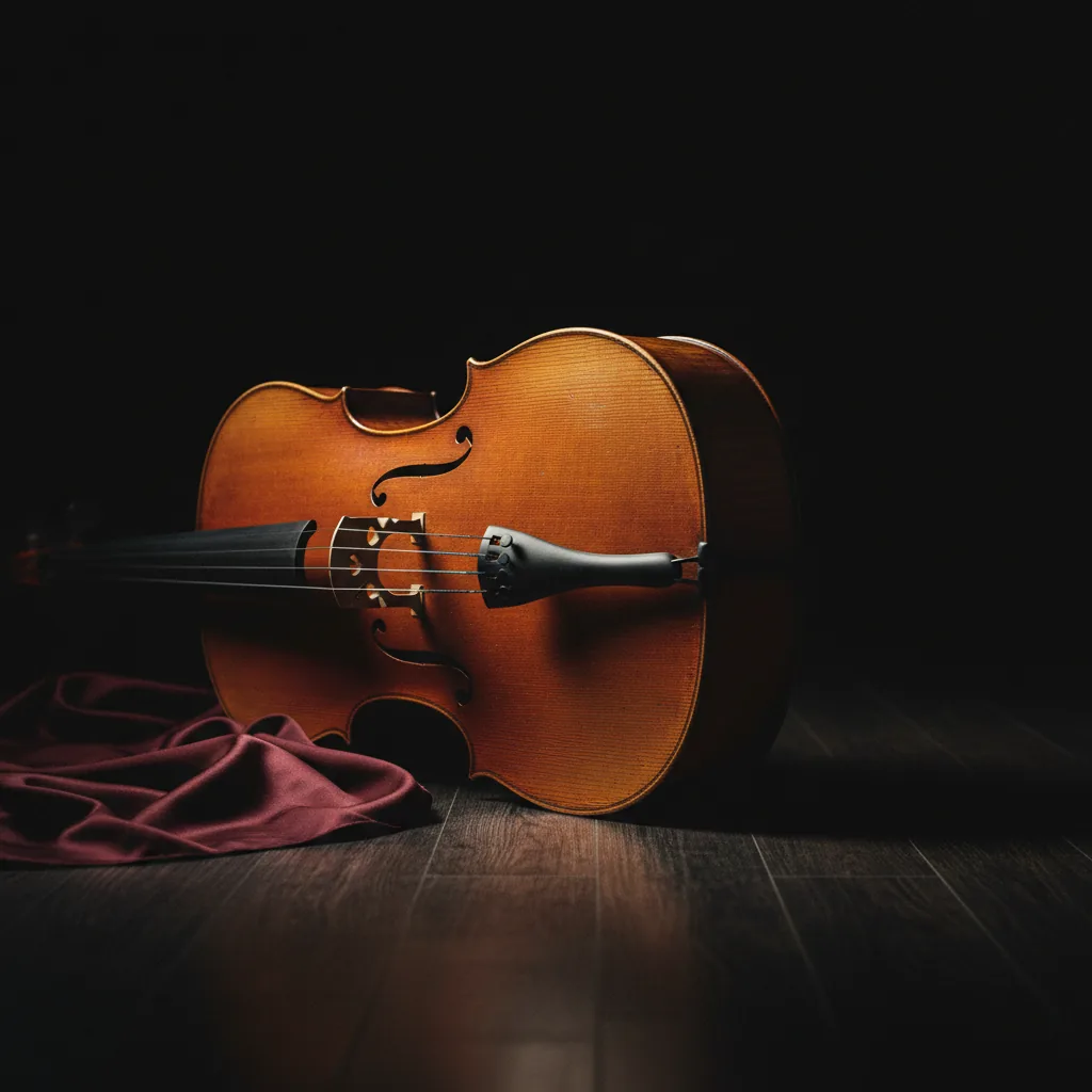 Cello i varmt spotlys