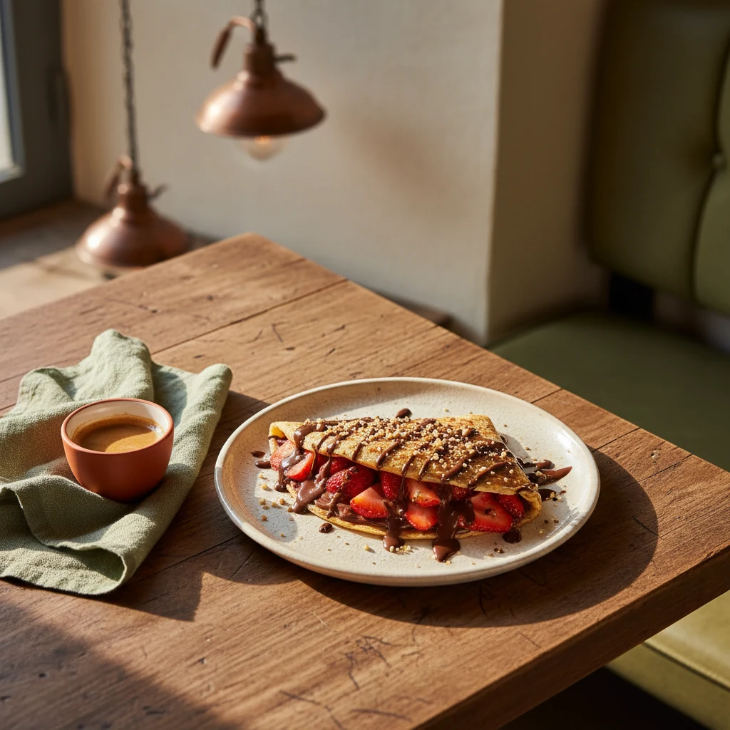 Crespella med Nutella og friske jordbær