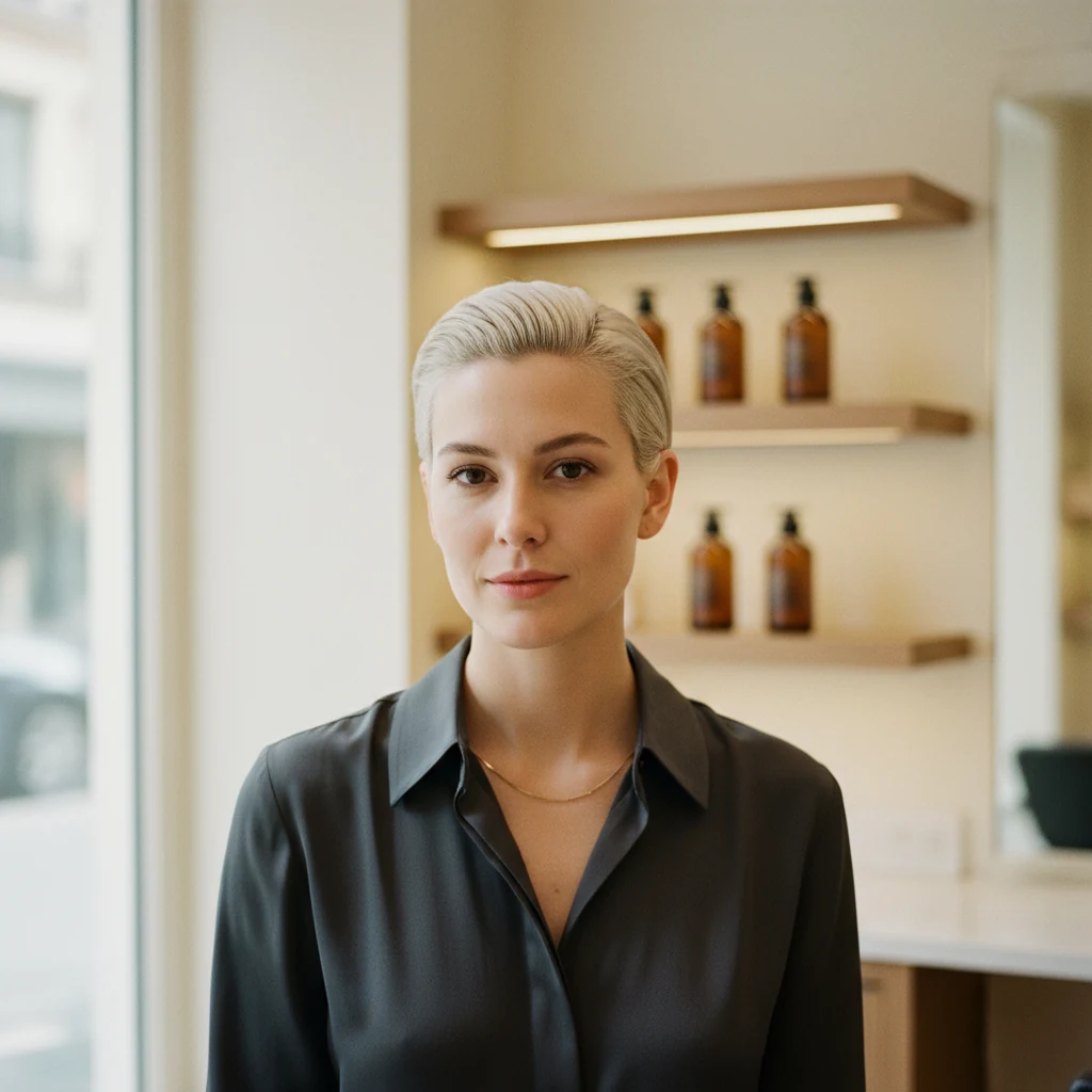 Portræt af Amalie Hjort, farve-specialist hos Salon Frue